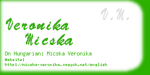 veronika micska business card